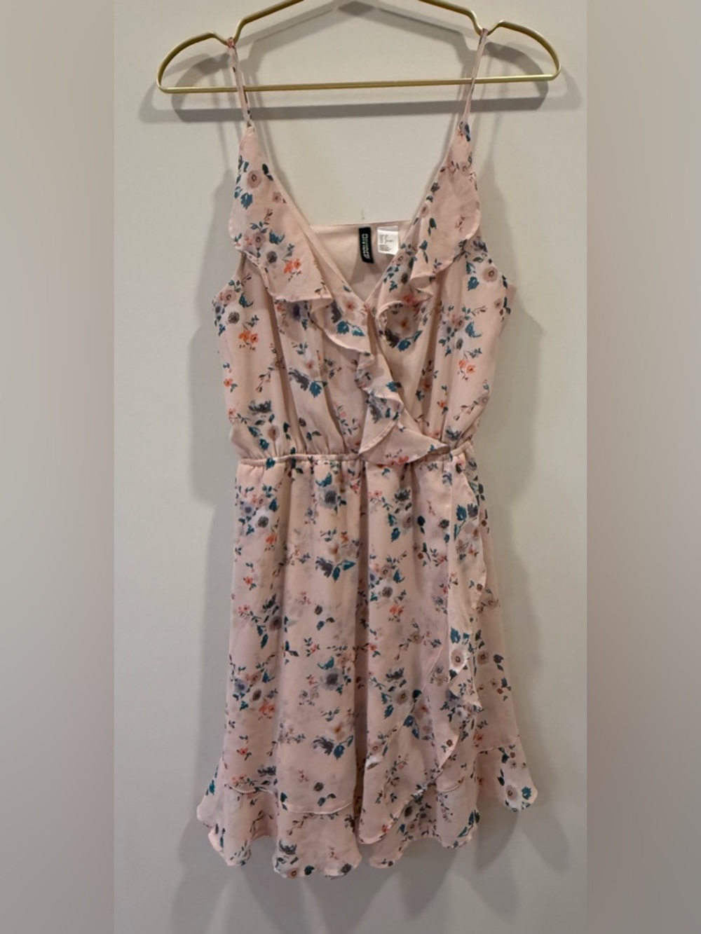 Blush Pink Floral Ruffle Sundress